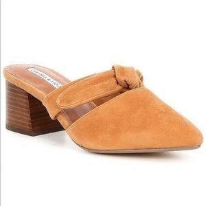 Chelsea & Violet Brown Suede Pointed Toe Mule